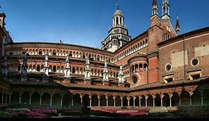 Klostret Certosa di Pavia är ett av de största i Italien