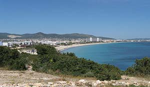 Utsikt över Ibiza stad